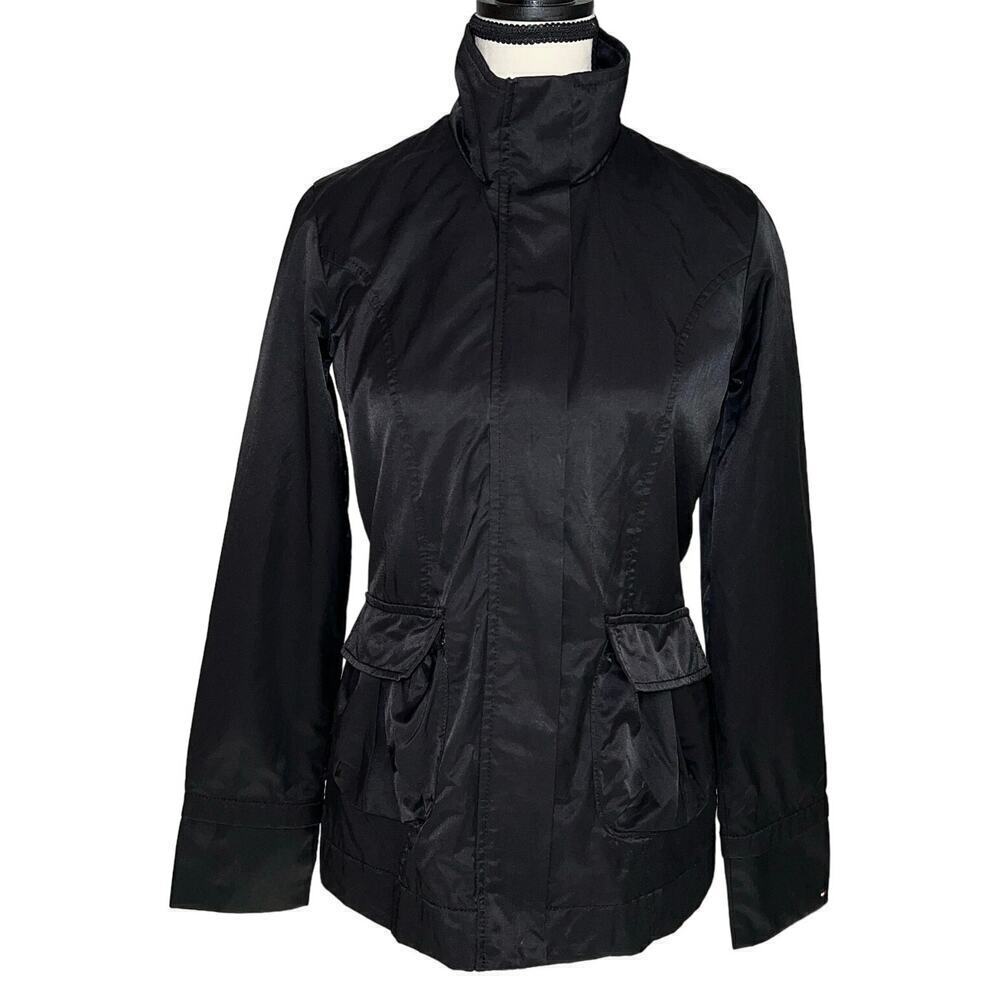 Tommy Hilfiger Cotton/Nylon Blend Fitted Hip Length Full Zip Jacket Size XXS